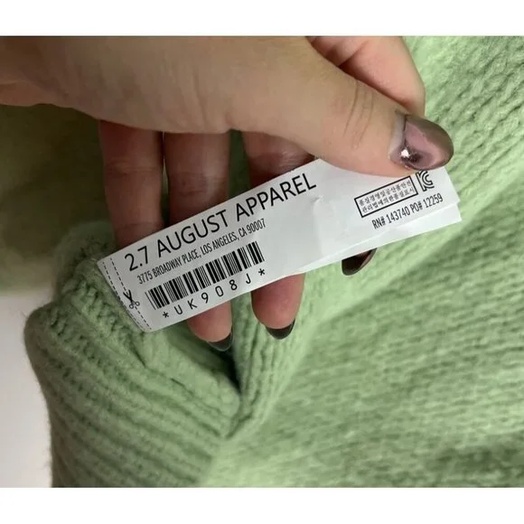 English Factory Green Floral Embroidered Cardigan Size Medium Cottagecore Womens - Picture 6 of 6